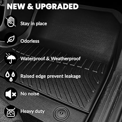 All Weather Cargo Mat Fit for Kia NIRO 2023 2024 2025(Not for PHEV or EV) TPE Rubber Cargo Liner Set NIRO Accessories All Season Guard Odorless Anti-Slip Trunk Tray Black