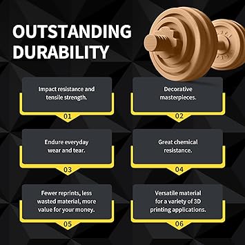 OVERTURE PETG Filament 1.75mm, 3D Printer Filament, 1kg Filament (2.2lbs), Dimensional Accuracy Probability - 0.02 mm, Fit Most FDM Printers (Brown)