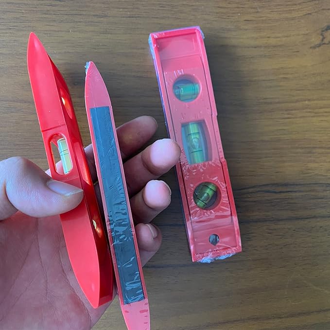 3 PCS Magnetic Torpedo Level, 6 Inch 4590180 Bubbles, Shock Resistant Magnetic Level Tool for Measuring