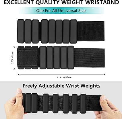 Pilates Ankle Weights and Wrist Weights for Women, Leg Weights and Arm Weights Set of 2 (1 LB2 LBS Each), Adjustable Yoga, Dance, Barre, Walking, Gym Workout