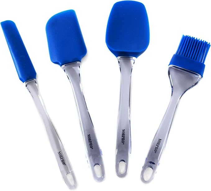 Norpro Silicone JarIcing Spatula, Blue, 10.5in26.5cm, As Shown