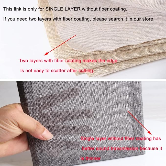 Flushbay Speaker Grill Cloth Linen Single Layer Speaker Fabric Protective Dustproof Mesh Cloth Stereo Fabric Replacement for Home Stage Speakers, Media Cabinet, KTV Box (Beige, 50 146cm)