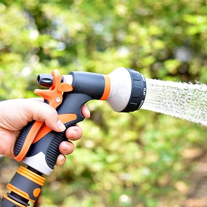 Garden Hose Nozzle, Nozzle,Water Hose Nozzle Sprayer,Plastic ABS Faucet, Heavy Duty 8 Adjustable Watering Mode, Best for Hand Watering Plants Lawn, Car Washing, Patio, Dog More