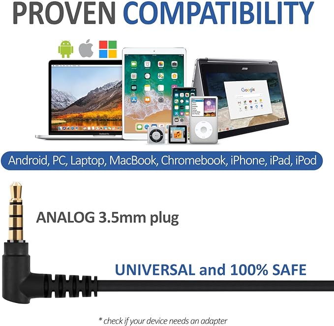LUDOS FEROX Wired Earbuds in-Ear Headphones, 5 Year Warranty, Earphones with Microphone, Noise Isolation Corded for 3.5mm Jack Ear Buds for iPhone, Samsung, Computer, Laptop, Kids, School Students