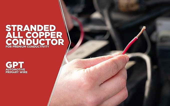 Coleman Cable 55669133 Automotive Copper Wire; 14-Gauge; Red