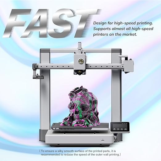 AMOLEN Silk PLA 3D Printer Filament, Shiny Multicolor Rainbow PLA Filament 1.75mm, Fast Color Change PLA 3D Printing Filament for Most FDM 3D Printer, Green Fuchsia, 1kg (2.2lbs)