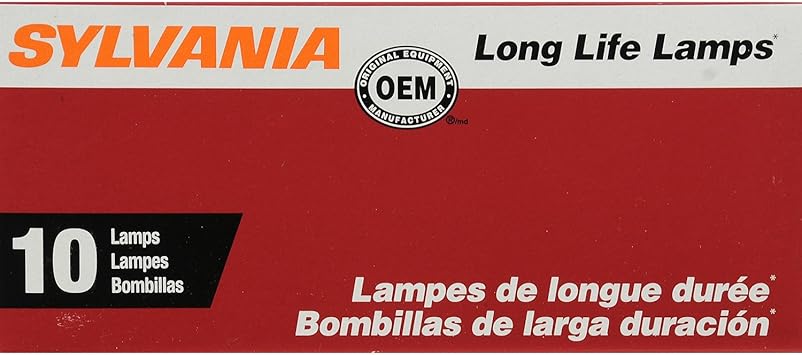 SYLVANIA 3757A Long Life Miniature Bulb, (Contains 10 Bulbs)