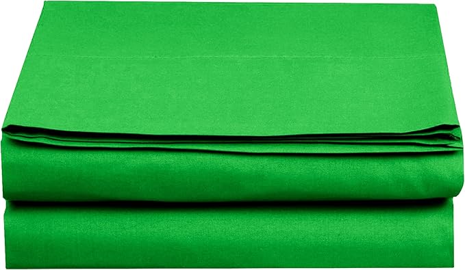 Elegant Comfort Premium Hotel Quality 1-Piece Flat Sheet, Luxury and Softest 1500 Premium Hotel Quality Microfiber Bedding Flat Sheet, Wrinkle-Free, Stain-Resistant, Queen, Emerald Green