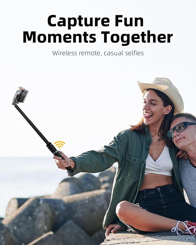 TODI 63" Cell Phone Selfie Stick Tripod, Portable Tripod for iPhone with Wireless Remote, Extendable Smartphone Stand, All-in-1, Compatible with iPhoneAndroid