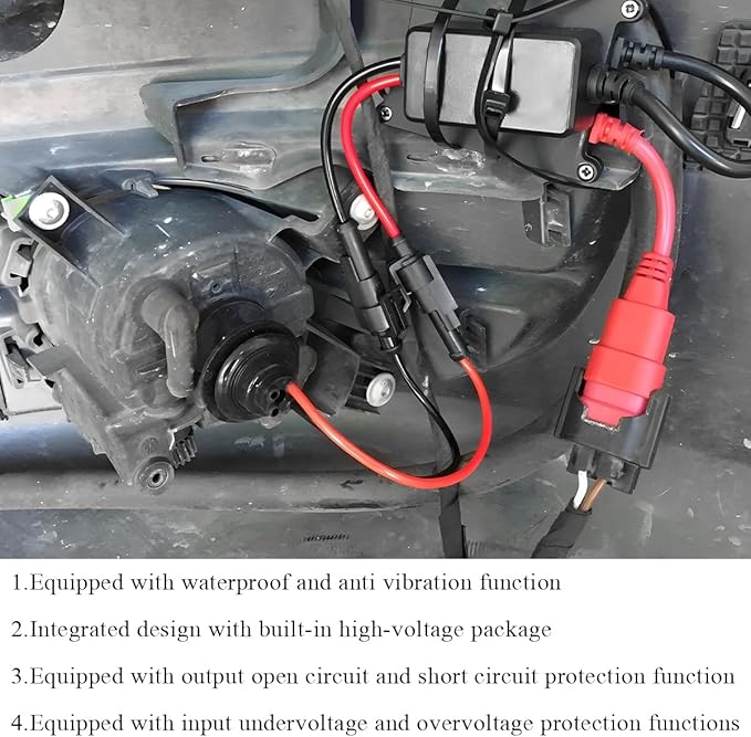 2 PCS DC 12V 35W Xenon HID Ballast, 2 x Xenon Headlight Ballast, 4000K Cool White, 6500K Bright White, Universal Fit