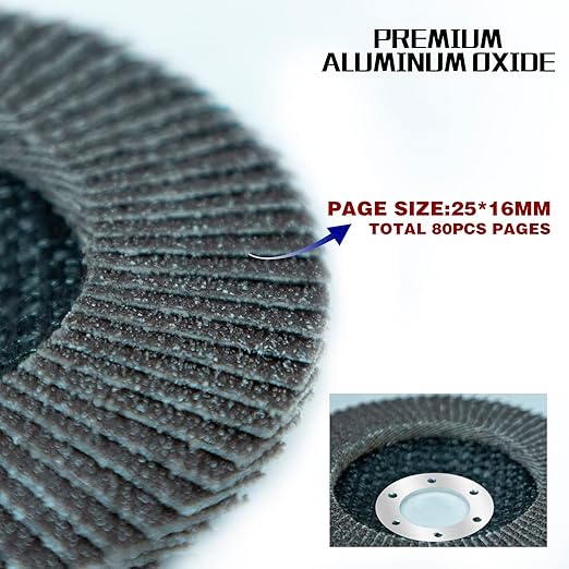 Sali 10 Pack Flap Disc 40 Grit 4.5" x 7/8-Inch Sanding Disc Bevel Type #29 Premium and Industrial Grade Angle Grinder Grinding Wheel High Performance Edge Grinding
