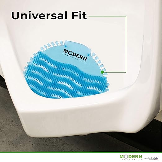 Modern Industrial Urinal Screen and Deodorizer (10-Pack) Fits Most Top Urinal Bowl at Restaurants, Offices, Schools - Urinal Screen Deodorizer - Long-Lasting Urinal Scent for Fresh, Clean Restrooms
