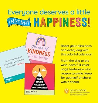 2025 Instant Happy Notes Boxed Calendar: 365 Reminders to Smile and Shine! (Daily Motivational Desk Gift) (Inspire Instant Happiness Calendars Gifts)