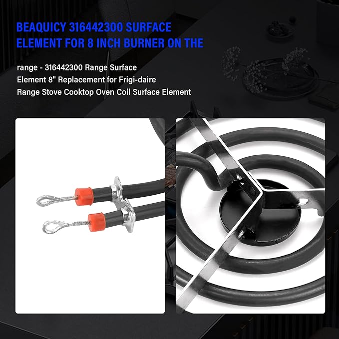 316442300 Range Surface Element 8'' Electric Range Surface Burner Coil Element by Romalon Fit for Frigi-daire Range Stove Cooktop Oven Coil Surface Element