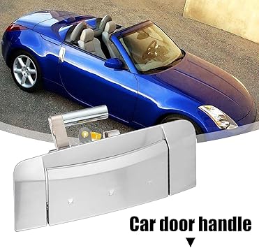 Car Right Passenger Side Exterior Door Handle Kit Compatible with 2003-2006 Nissan 350Z Replacement 80606-CD01E, 80606-CD01D, 80606CD00B, 80606-CD000