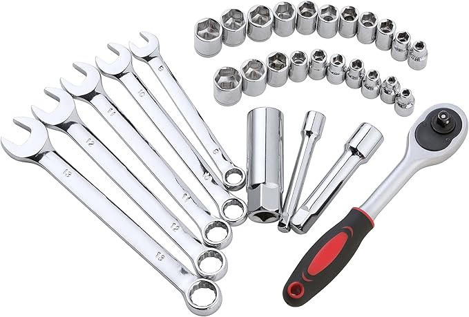 POPULO 222 Piece Home Tool Set in Sturdy Fabric Bag - Complete All-Purpose Tool Kit for Home Maintenance and Repairs