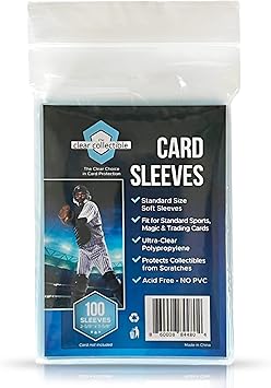 Penny Sleeves for Trading Cards - 100 Count - Clear Trading Card Sleeves for Baseball, Football, Basketball, Soccer, Pokemon, and MTG Collection. Quality Protection for All Collectors.