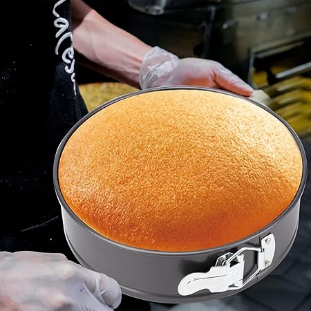 Springform Pan, Nonstick Cake Pan, Round cheesecake pan with leak-proof non-stick bottom removable bakeware.3 pieces 3 sizes, 7" 8" 9" for Cakes, Cheesecakes, Pizzas and Quiches.