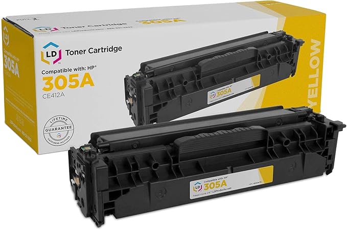 LD Products Remanufactured Toner Cartridge Compatible with HP 305A CE412A (Yellow) HP305A HP Laserjet Laserjet Pro: 300 Color MFP M375nw, 400 Color M451dn, HP Laserjet Pro 400 Color M475dn, M475dw