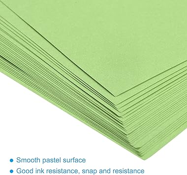 MECCANIXITY 50 Sheets Colored Copy Paper 8 12 Inch Printer Paper 22lb80gsm Light Green for Office Printing, Document Copying, Invitations, Forms, Art Projects
