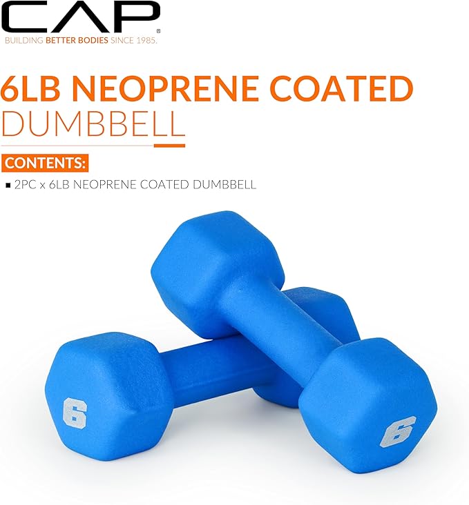 CAP Barbell Neoprene Dumbbell Weights Pairs Sets Multiple Colors