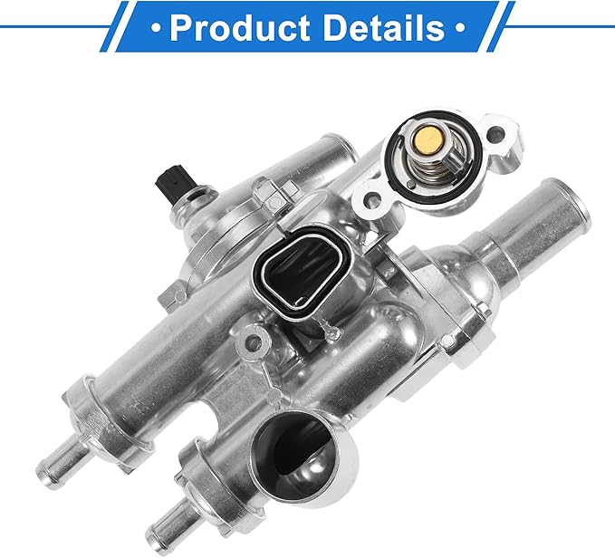 Upgraded Aluminum Thermostat Housing Assembly for Dodge Journey 2009-2020 L4 2.4L for Jeep Compass 2009-2017 Coolant Thermostat for Chrysler 200 2011-2014 Replace No.68003582AB