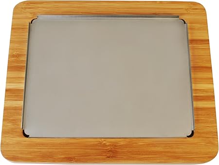 Artestia Bamboo Platter for Cooking Steak Stone, Replacement Serving Trays, Chacutery Accessories Board for Family Garthering Parties(Without Stone)