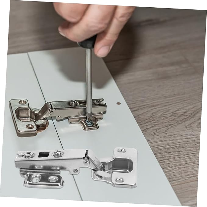 2pcs Stainless Steel Soft Close Concealed Hinges for European Kitchen Cabinets Full Overlay Design Effortless Installation Durability Versatile Furniture Use