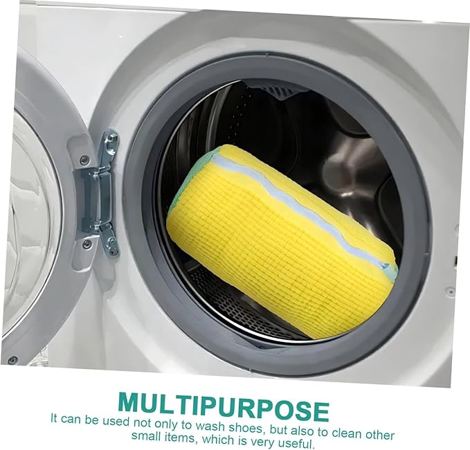 mcdhhemoShoe Washing Machine Bag, Sneaker Laundry Shoe Bag for Washer and Dryer, Durable Mesh Laundry Bags for Delicates Shoes Washing Bag with Side Zip, Reusable Shoe Bag for Gym Shoes(Yellow?