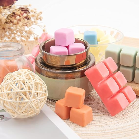 UCC Plant Based Natural Wax Melts, Strong Fragrance, Long Lasting Premium Soy Scented Melts Cubes, Wax Melts Tarts, Colored Wax Melt - 4 Pack, Butterscotch Toffee