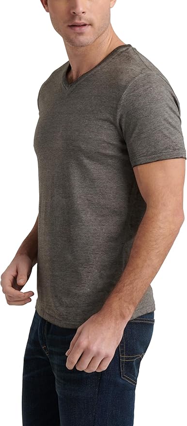 Lucky Brand Men's Venice Burnout V Neck Tee