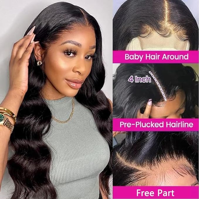Selina Lace Closure 8 Inch Brazilian Body Wave Closure Free Part Lace Closure 4X4 Unprocessed Human Hair Natural Black Color Virgin Human Hair (8"Body, Free part)