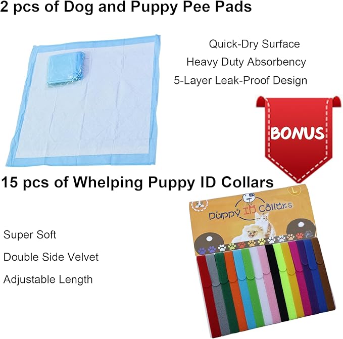 Artilife Dog Whelping Box,Dog Whelping Box Pool,Whelping Box for Dogs Birthing,Welping Box Whelping Pen Whelping Box for Puppies Whelping Supplies (Blue, 47" Dia.x12 H(120x30cm))