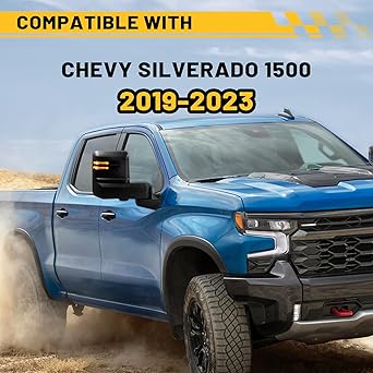 Tow Mirrors Wire Harness Compatible with 2019-2024 Chevy Silverado 1500 with Running Light, Turn Signal, Back Up Light