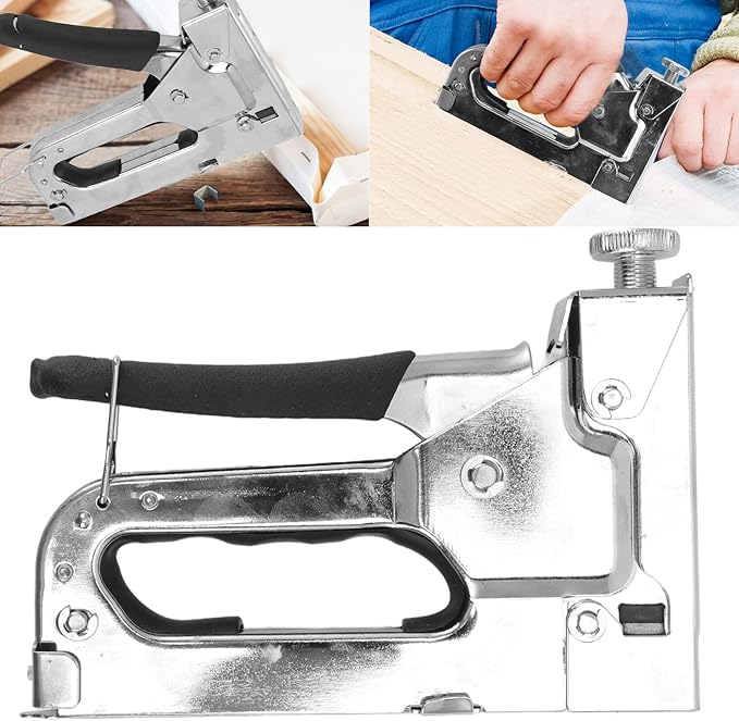 Manual Nail Guns Fast Nailing Heavy Duty Staple Gun for Furniture Leather Wooden Cases