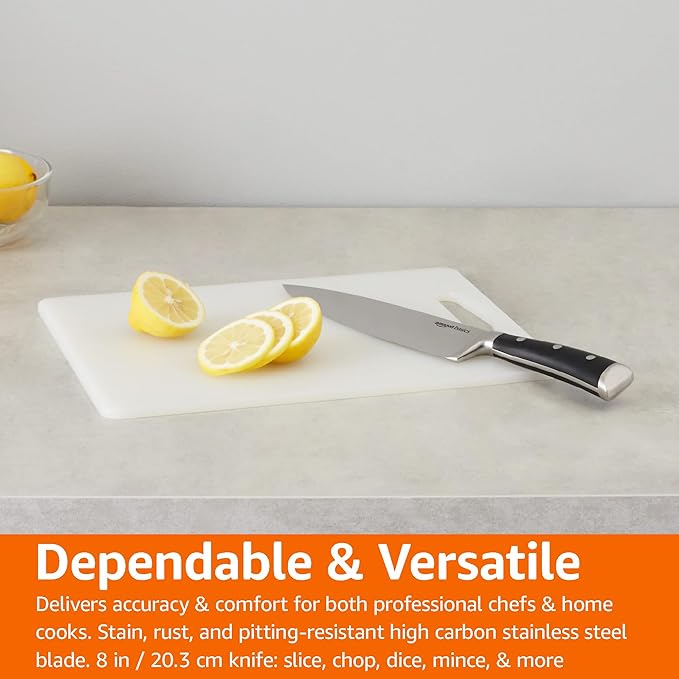 Basics Classic 8-inch Chef‚ Knife with Three Rivets, Silver