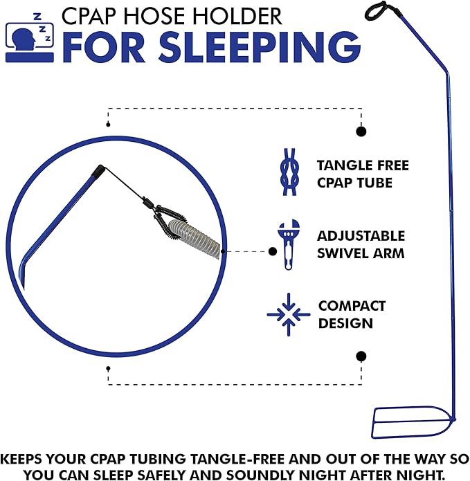 Cpap Hose Holder for Bed Sleeping - Tangle Proof CPAP Hose Hanger -