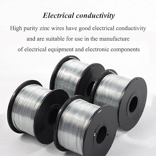 Diameter 1mm,SHOUCAN High Purity Zinc Wire, 99.99% Pure Zinc Metal Wire Diameter 0.3-1Mm, Length 3M for Science Project Experiment Lab Research