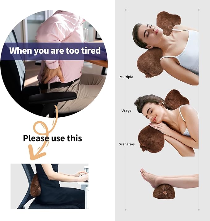 Recliner Headrest Pillow, Head Pillow for Recliner Chair, Head Pillow for Sofa, Recliner Neck Pillows, Recliner Neck Pillow, Bone Neck Pillow, Couch Neck Pillow (Brown)