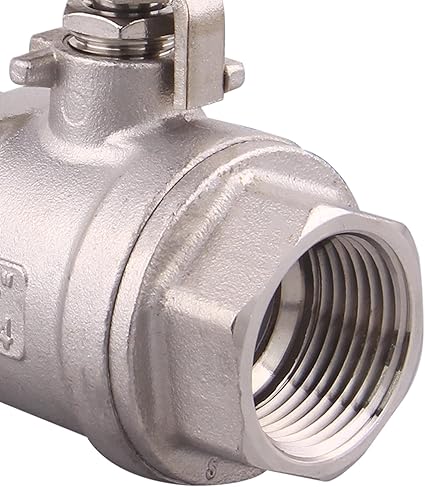 2-PC Ball Valve Stainless Steel - 34" NPT Female Full Port Ball Valve For water oil and gas