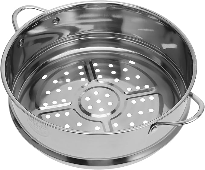 STOBAZA 22cm8.6in Stainless Steel Steamer Basket for Food Steamer Basket Insert Steam Rack Trivet, Steamer Grid Compatible with InstantPot Pressure Cooker Kitchen Cookware