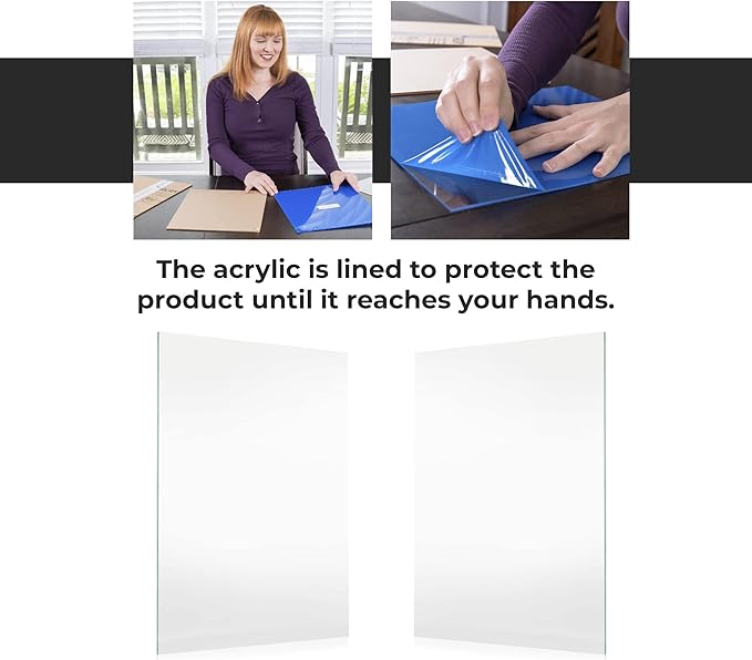 CountryArtHouse Frame-Grade Acrylic Replacement for 12x16 Picture Frame, Replacement Plexiglass for 12x16 Photo Frame, UV-Resistant Acrylic Cover Sheet