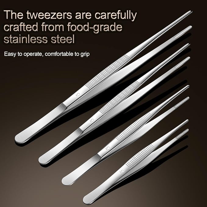 Aniso Long Tweezers, Stainless Steel, 10 inches