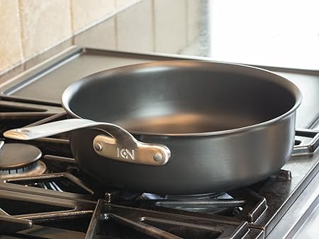 ICON Carbon Steel Dishwasher Safe Oven Safe Induction Safe Cookware- Assembled in the USA (4 Quart Saute Pan)