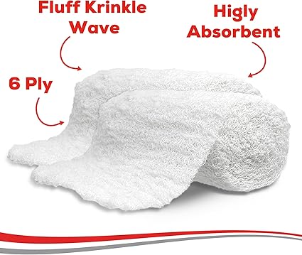 Kerlix Gauze Bandage Rolls - 4 12 in x 4.1 Yds, 6 Ply - 6 Single Sterile Pocuhes- Extra Absorbency - Latex Free, Hospital Grade Cotton Fluff Bandage Wrap Krinkle Style - for Wound Care First Aid