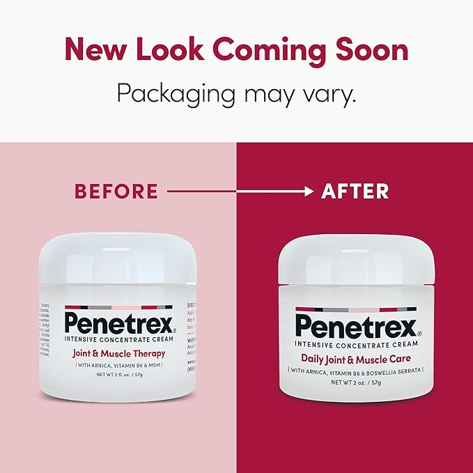Penetrex Joint Muscle Therapy - Soothing Comfort for Back, Neck, Hands, Feet - Premium Whole Body Rub with Arnica, Vitamin B6 MSM Boswellia - Non-Greasy 2oz Cream