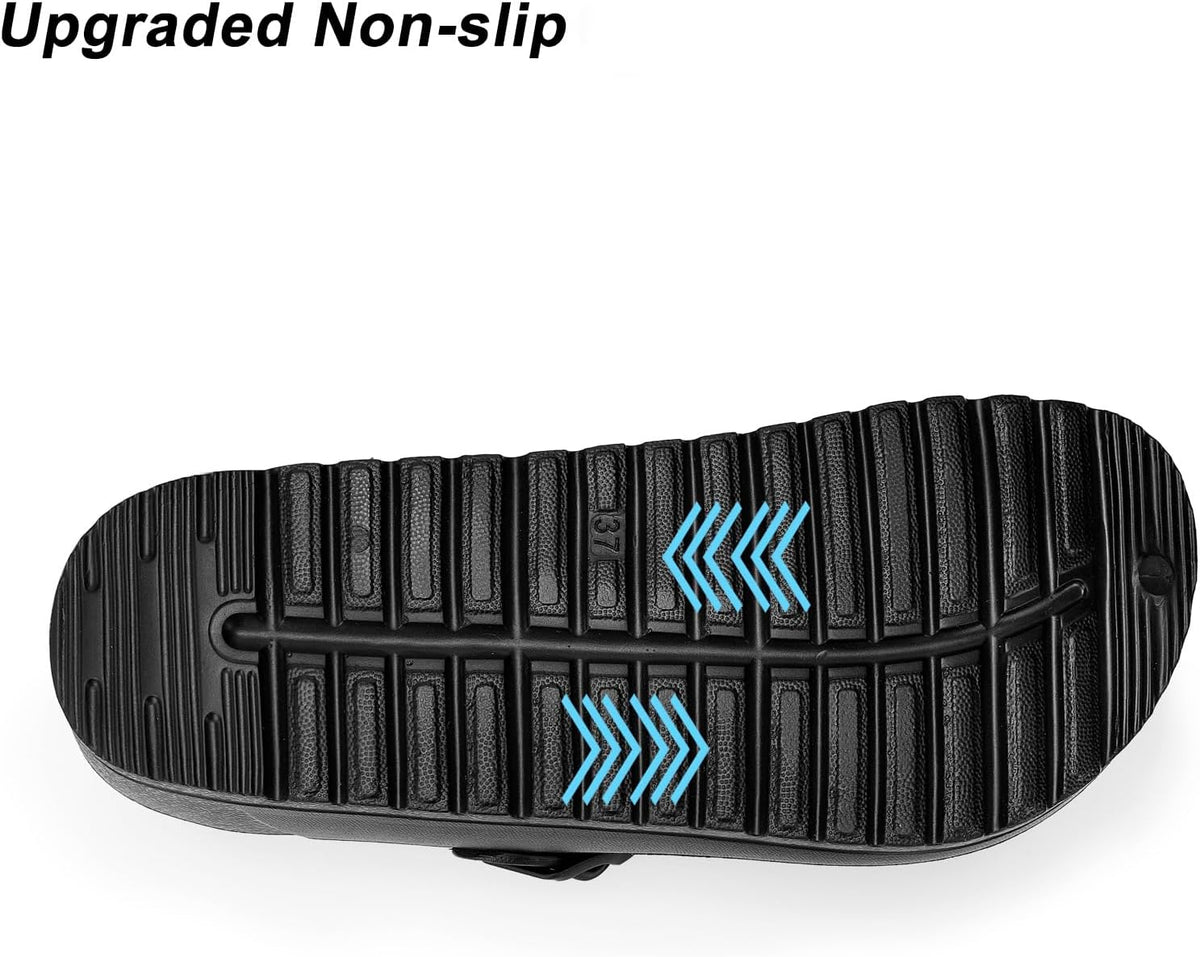 ZXT Arch Support Work Clogs Slip Resistant Orthopedic Shoes for Chef Nurse Garden Comfortable, Slip-On Cushion Slide Sandals