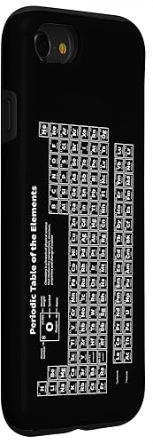 iPhone SE (2020) / 7 / 8 Chemistry Periodic Table Teacher Student Gift on Black Case