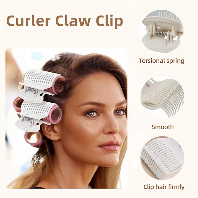9-Pack Anti-Slip Curl Claw Clips for All Curling Iron Sizes - Heat-Resistant Plastic Hair Holders for Secure Styling, Reusable Curl Holders for Salon-Quality Waves
