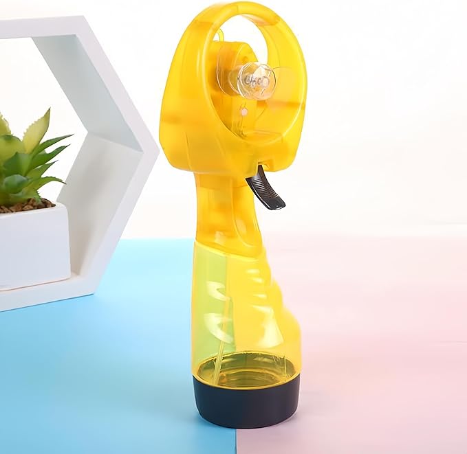 spray fan bottles mist sprayer Handheld portable fan personal quiet fan for outdoorbeach 2 AA dry Battery Poweredorange